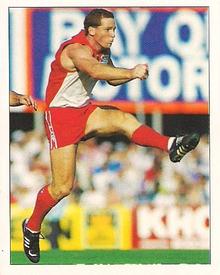 1994 Select AFL Stickers #240 Leon Higgins Front